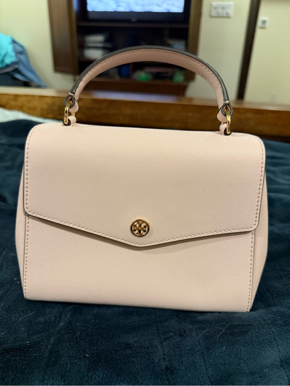 Tory Burch Pale Pink Robinson Top-Handle Satchel